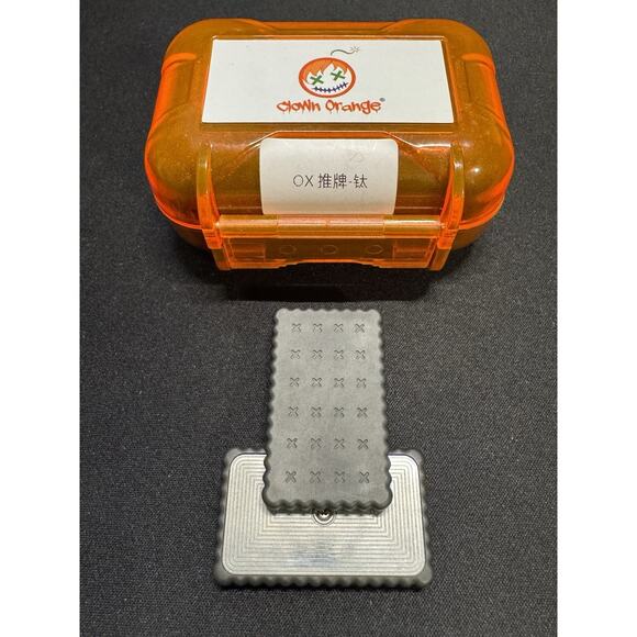 🔥Clown Orange Zirconium OX Stainless Steel Plates 3 Click Fidget Slider🔥 - Picture 2 of 6